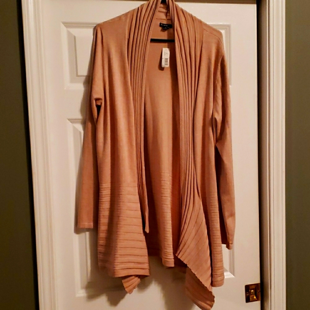 New Directions Cardigan Sweater Tan Sz XL NWT
